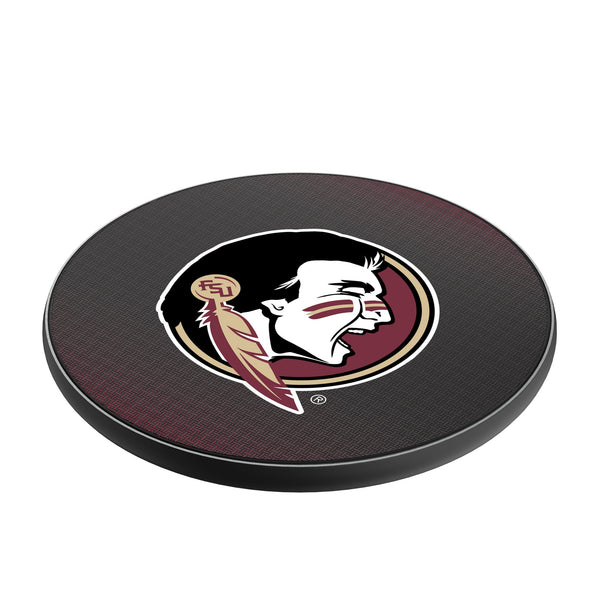 Florida State University Seminoles Linen 15-Watt Wireless Charger Iso.Jpg