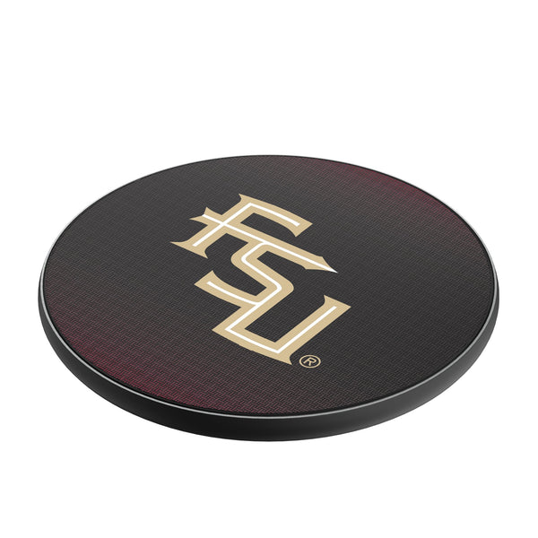Florida State University Seminoles Athletic Wordmark Linen 15-Watt Wireless Charger Iso.Jpg