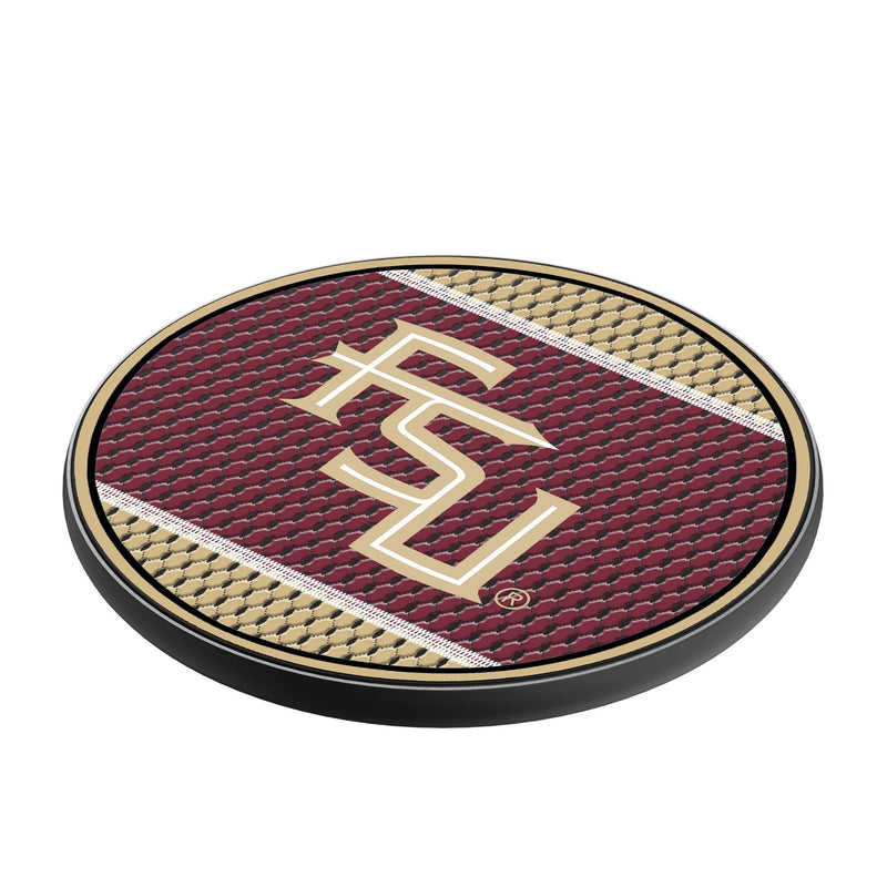 Florida State University Seminoles Athletic Wordmark Mesh 15-Watt Wireless Charger Iso.Jpg