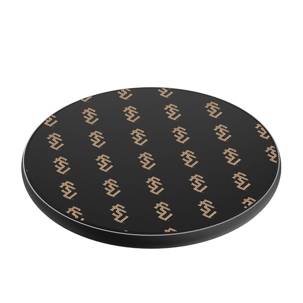 Florida State University Seminoles Fashion Pattern 15-Watt Wireless Charger Iso.Jpg