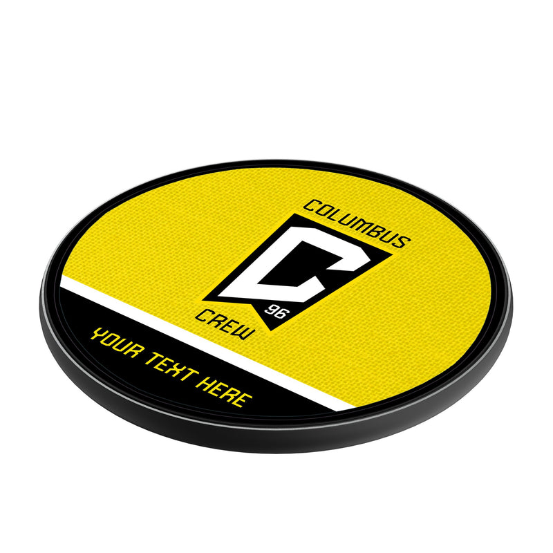 Columbus Crew Personalized Endzone Solid 15-Watt Wireless Charger Iso.Jpg