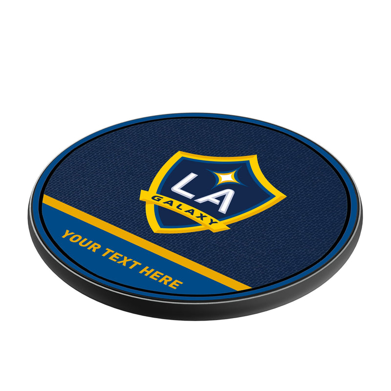 LA Galaxy Personalized Endzone Solid 15-Watt Wireless Charger Iso.Jpg