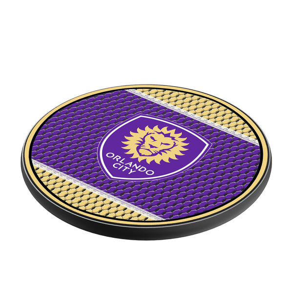 Orlando City Soccer Club Mesh 15-Watt Wireless Charger Iso.Jpg