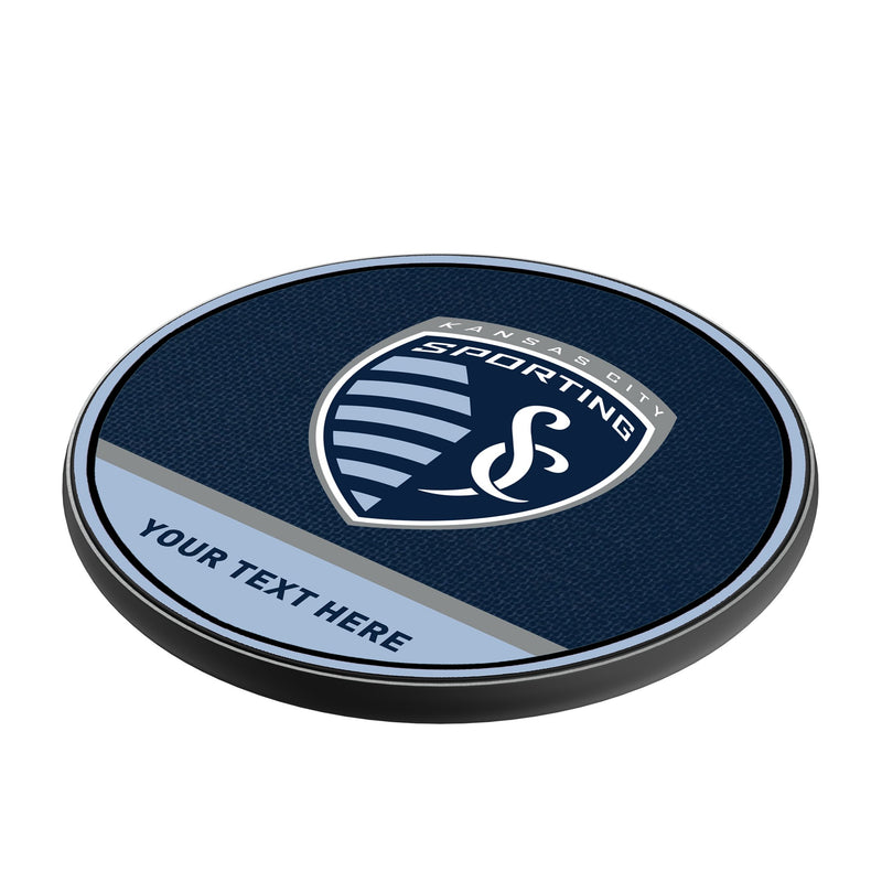 Sporting Kansas City Personalized Endzone Solid 15-Watt Wireless Charger Iso.Jpg