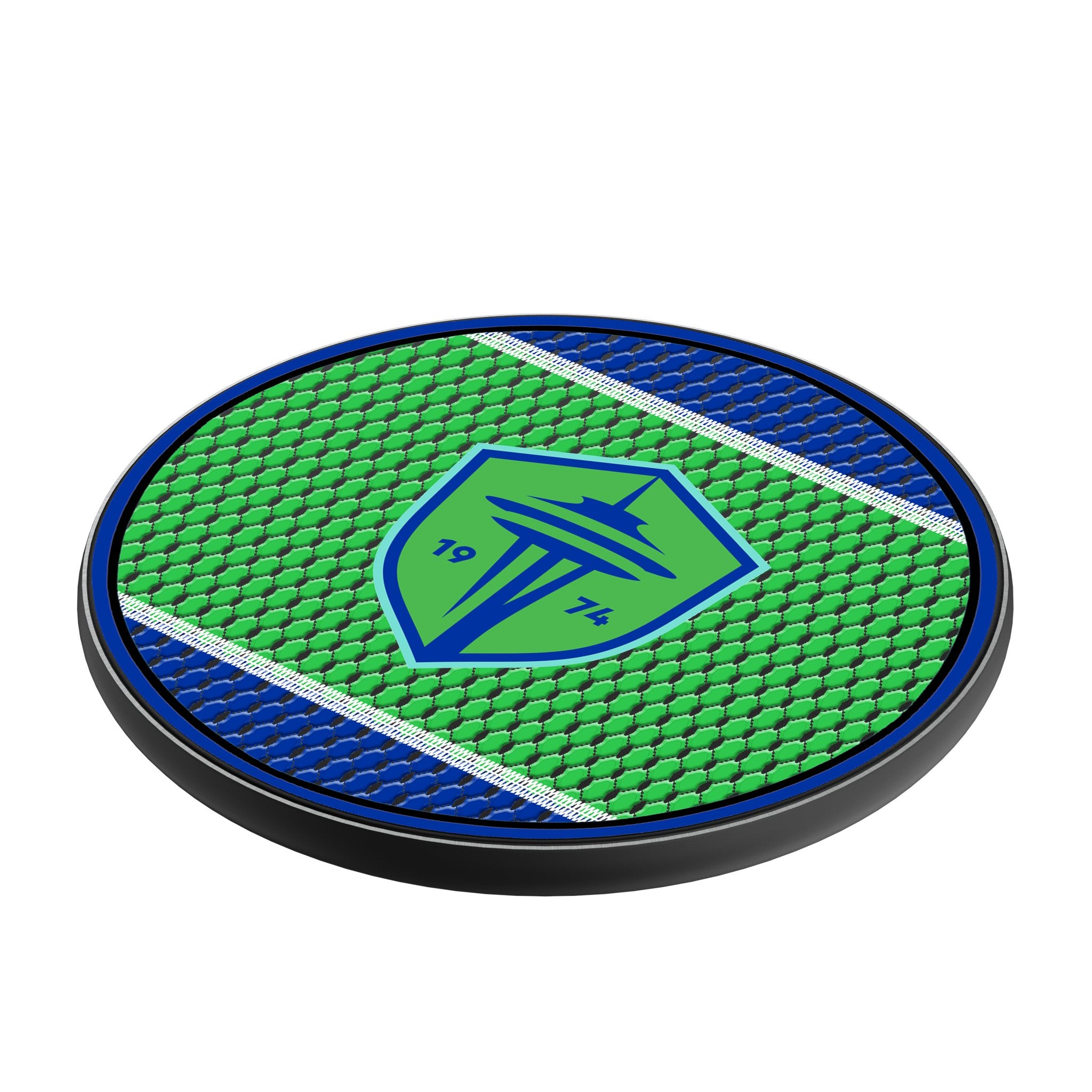 Seattle Sounders FC Mesh 15-Watt Wireless Charger Iso.Jpg