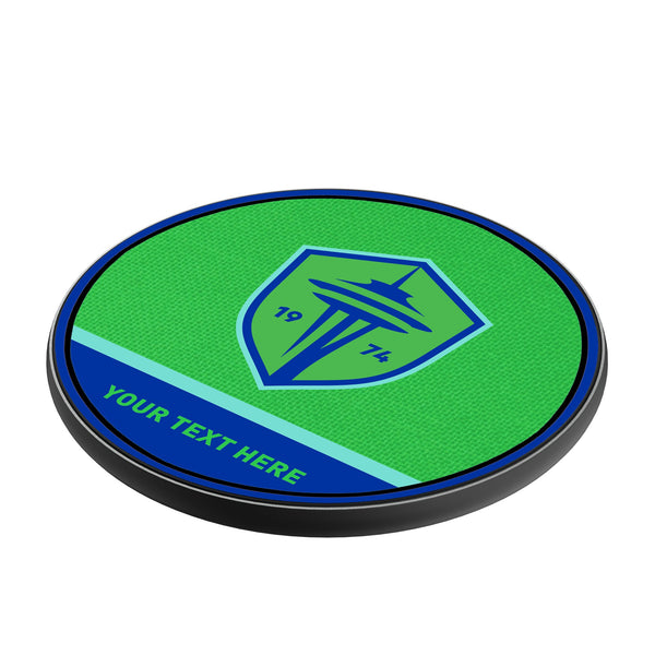 Seattle Sounders FC Personalized Endzone Solid 15-Watt Wireless Charger Iso.Jpg
