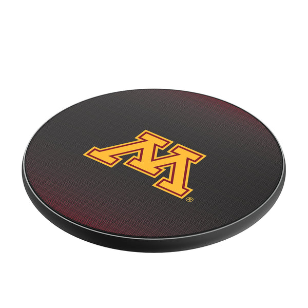 University of Minnesota Golden Gophers Linen 15-Watt Wireless Charger Iso.Jpg