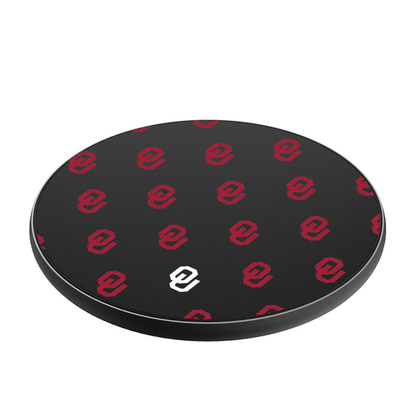 University of Oklahoma Sooners Fashion Pattern 15-Watt Wireless Charger Iso.Jpg
