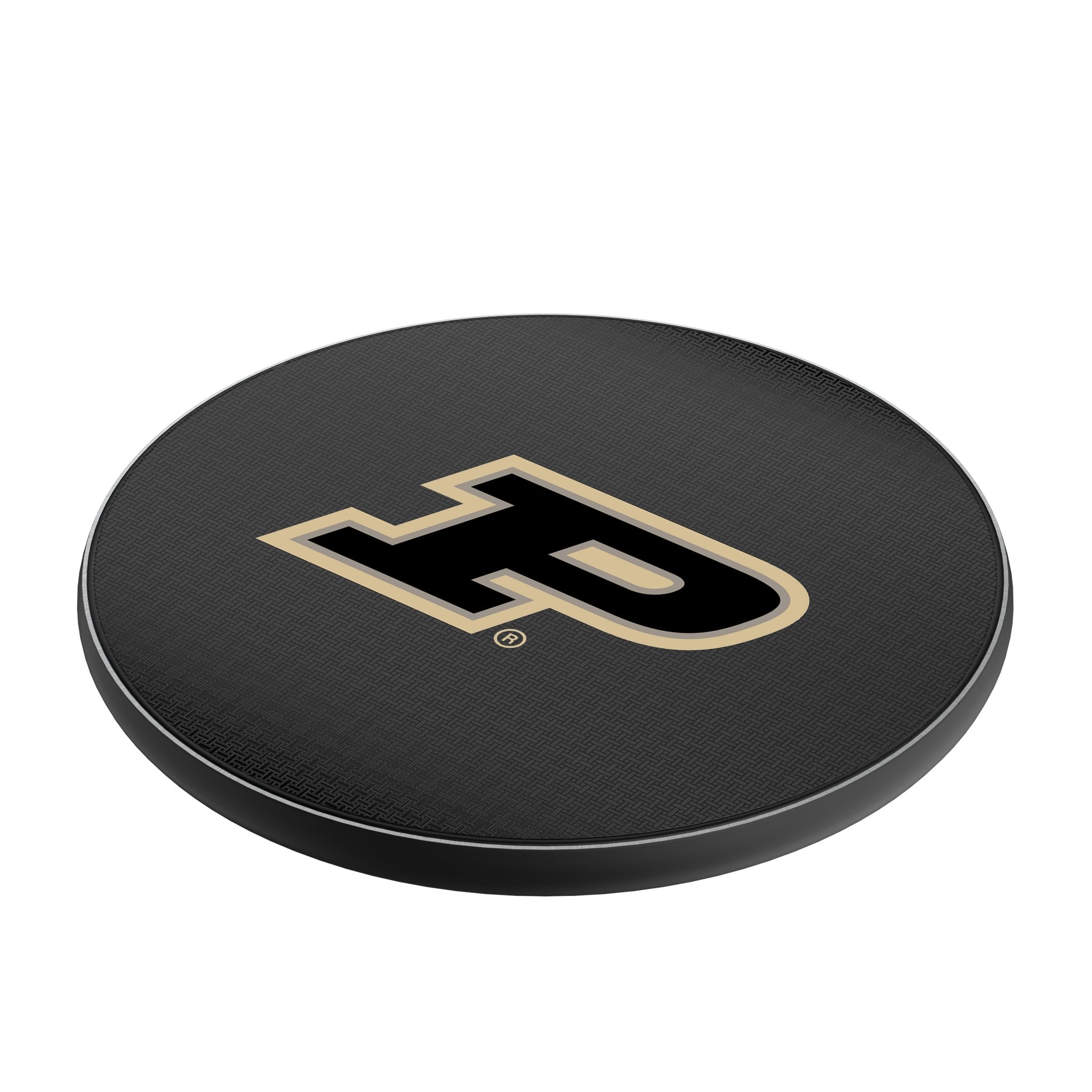 Purdue University Boilermakers Linen 15-Watt Wireless Charger Iso.Jpg