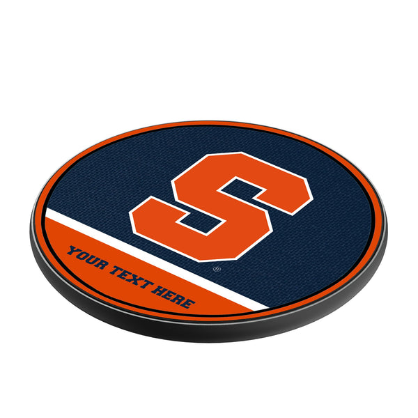 Syracuse University Orange Personalized Endzone Solid 15-Watt Wireless Charger Iso.Jpg