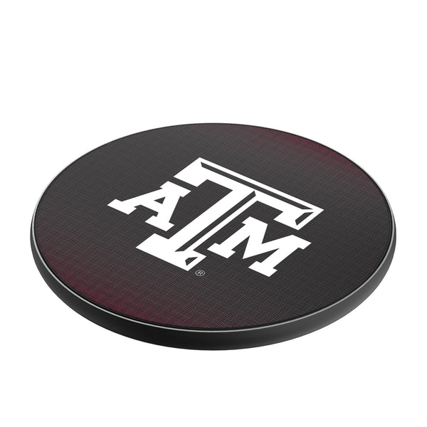 Texas A&M University Aggies Linen 15-Watt Wireless Charger Iso.Jpg