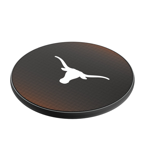 University of Texas Longhorns Linen 15-Watt Wireless Charger Iso.Jpg