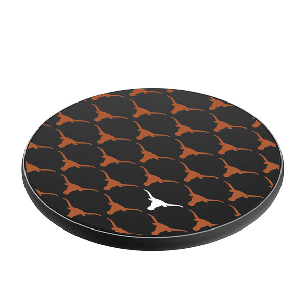 University of Texas Longhorns Fashion Pattern 15-Watt Wireless Charger Iso.Jpg
