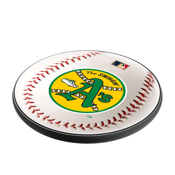 Oakland As 1971-1981 - Cooperstown Collection Baseball 15-Watt Wireless Charger Iso.Jpg