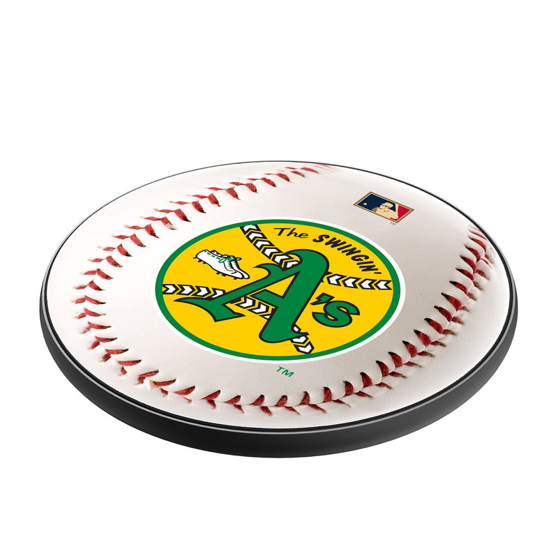Oakland As 1971-1981 - Cooperstown Collection Baseball 15-Watt Wireless Charger Iso.Jpg