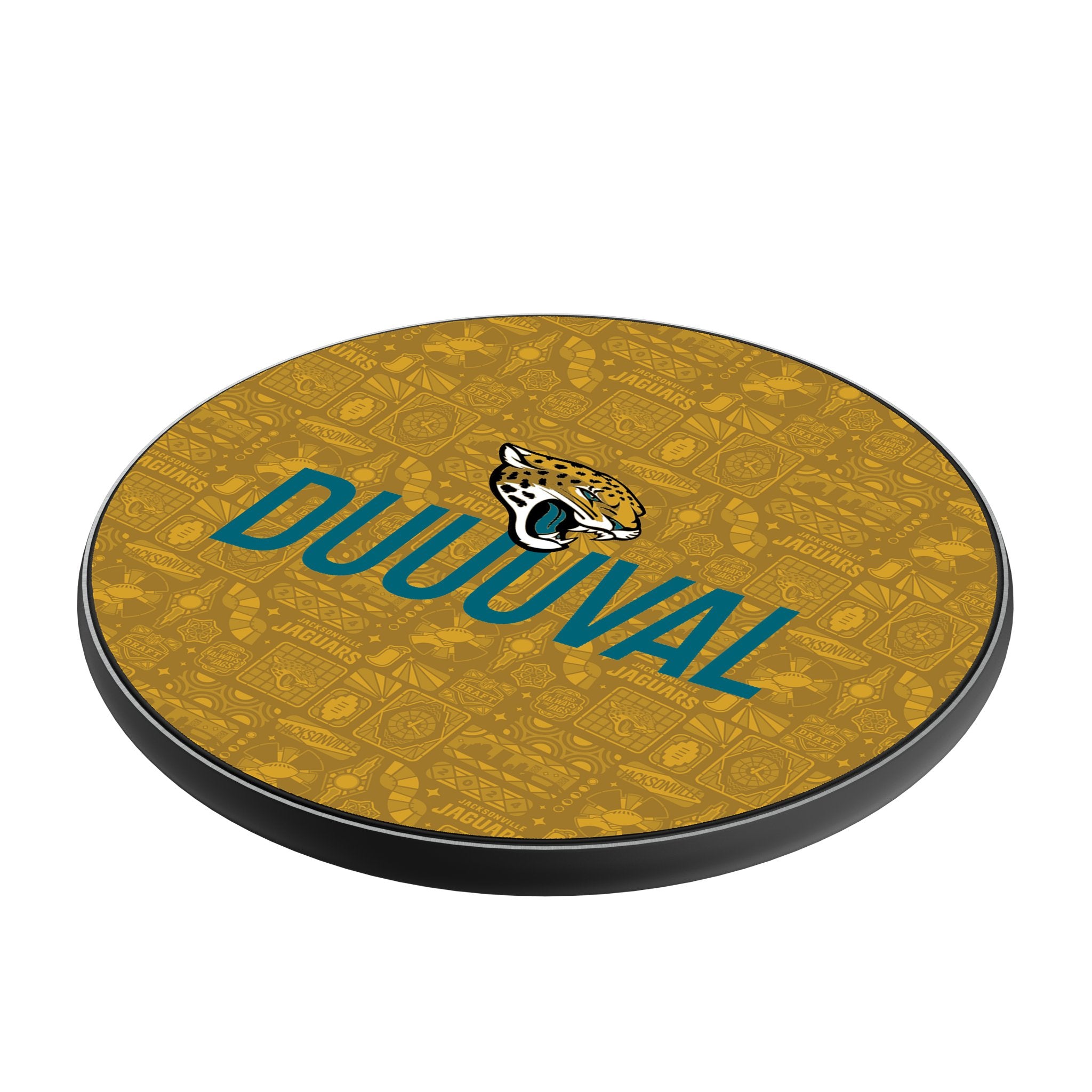 Jacksonville Jaguars 2024 Illustrated Limited Edition 15-Watt Wireless Charger Iso.Jpg