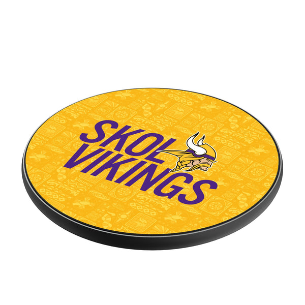 Minnesota Vikings 2024 Illustrated Limited Edition 15-Watt Wireless Charger Iso.Jpg