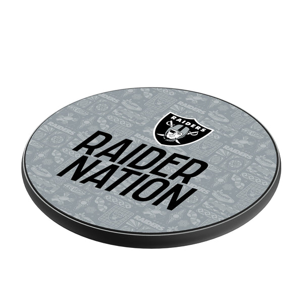 Las Vegas Raiders 2024 Illustrated Limited Edition 15-Watt Wireless Charger Iso.Jpg