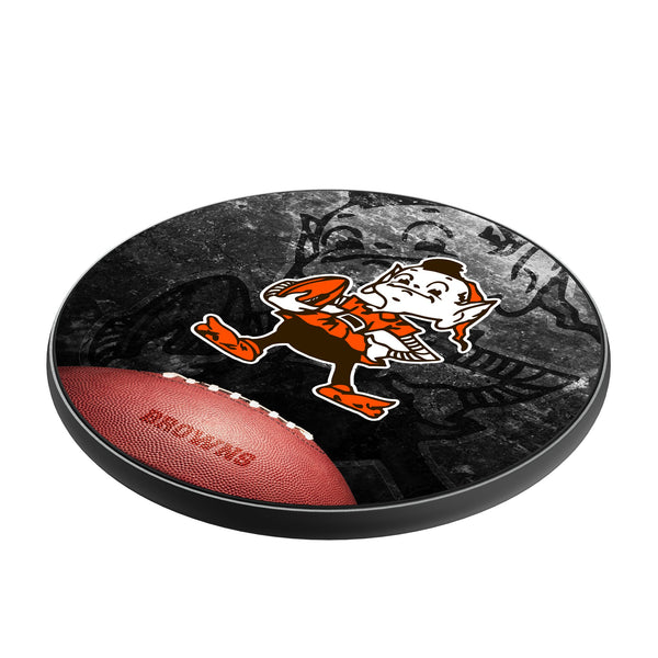Cleveland Browns Historic Collection Legendary 15-Watt Wireless Charger Iso.Jpg