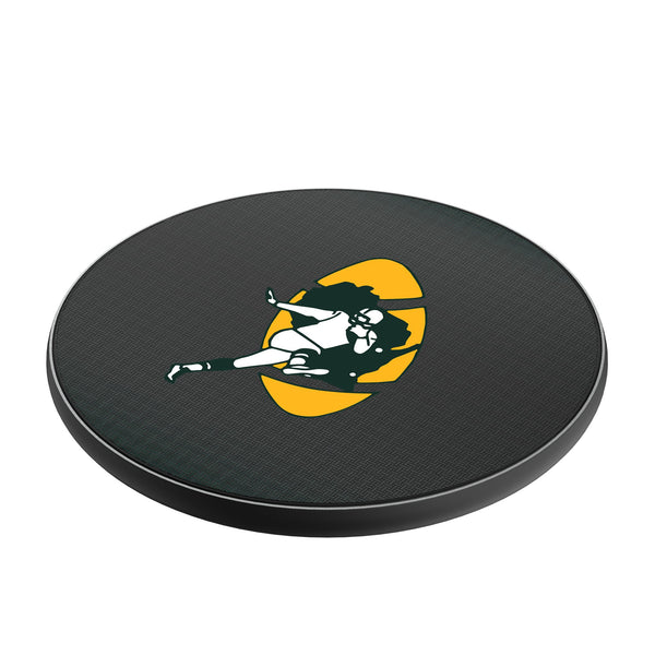 Green Bay Packers Historic Collection Linen 15-Watt Wireless Charger Iso.Jpg
