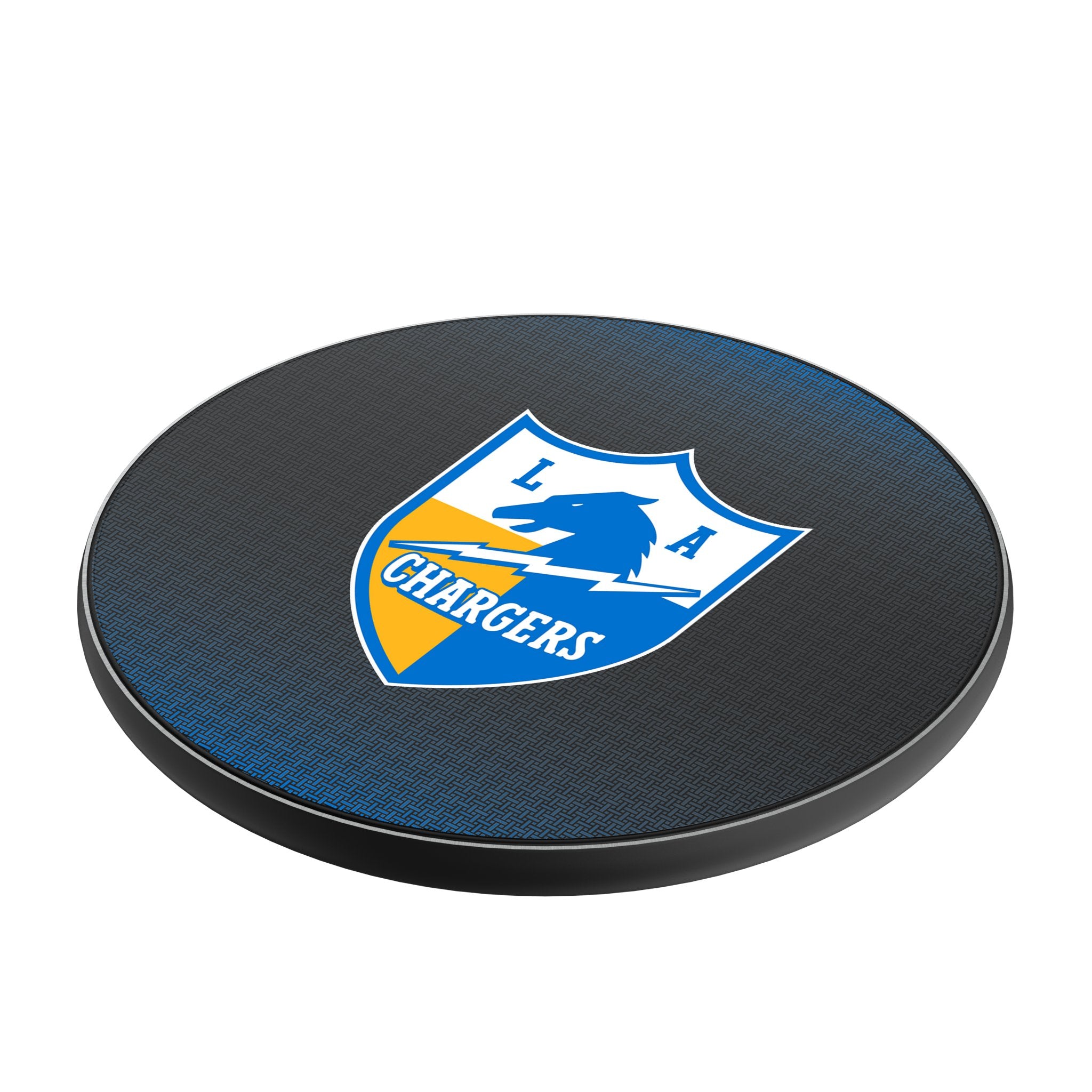 Los Angeles Chargers Historic Collection Linen 15-Watt Wireless Charger Iso.Jpg