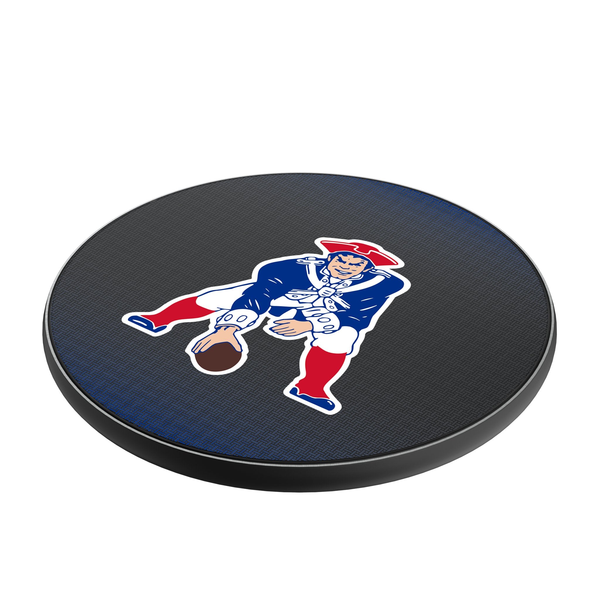 New England Patriots Historic Collection Linen 15-Watt Wireless Charger Iso.Jpg