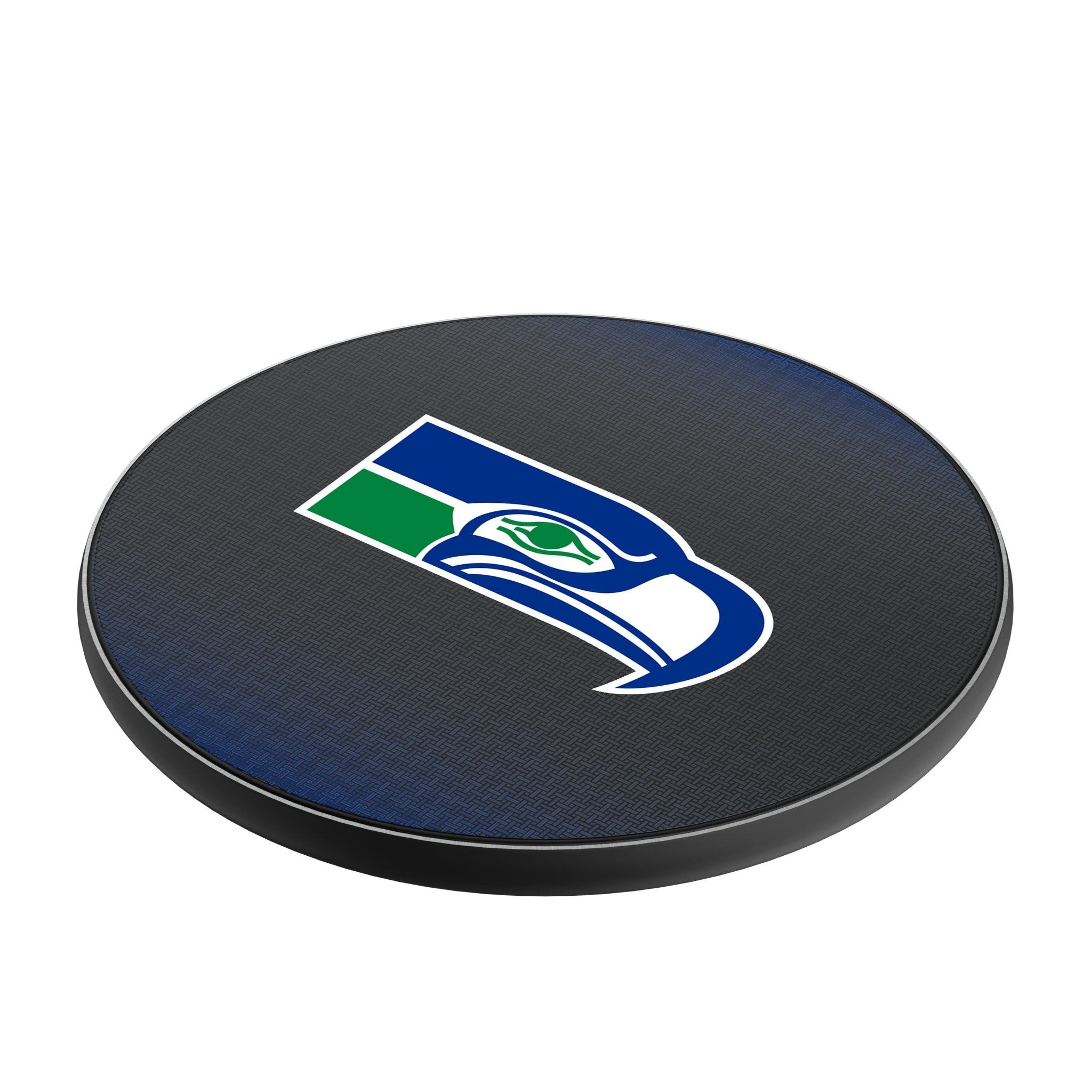 Seattle Seahawks Historic Collection Linen 15-Watt Wireless Charger Iso.Jpg