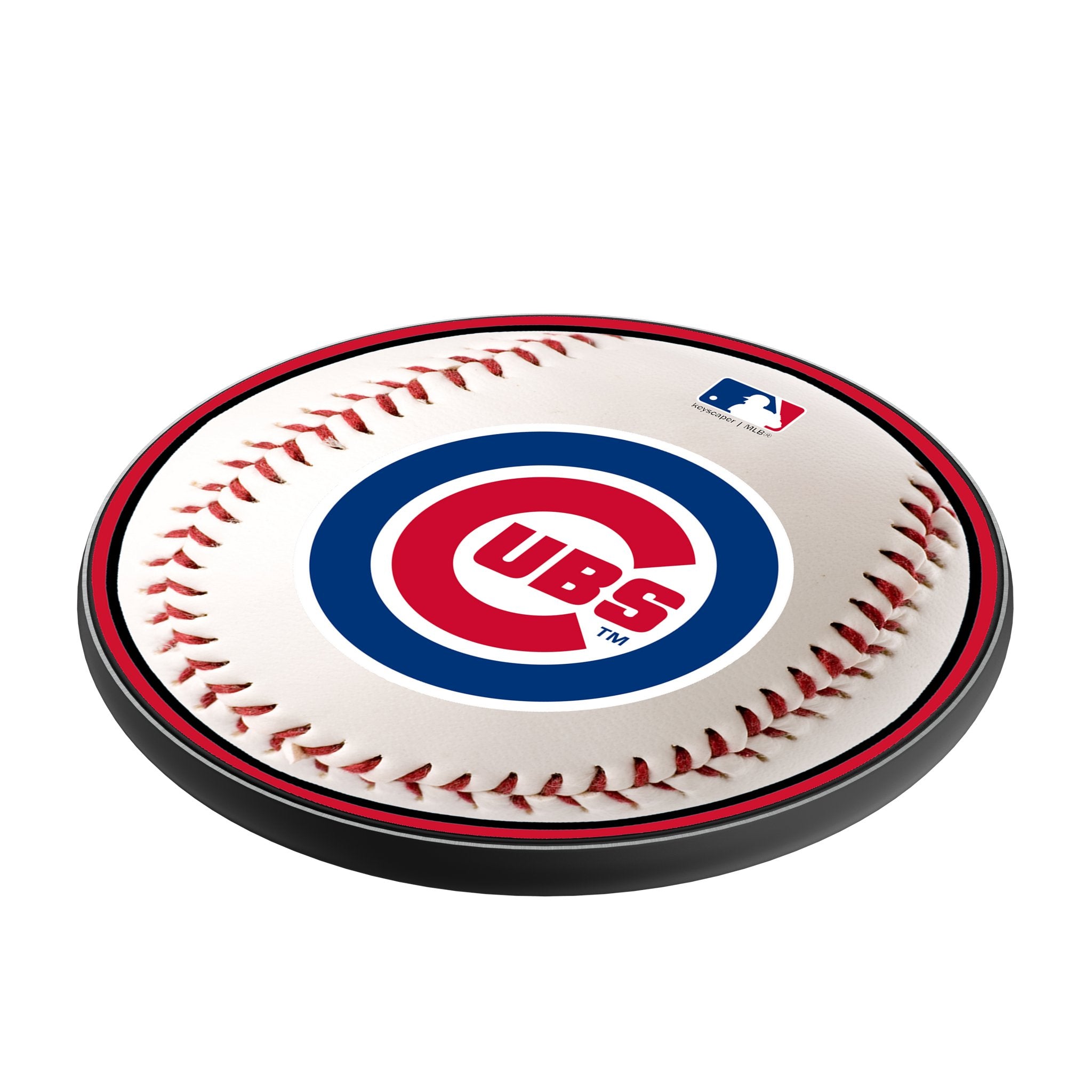 Chicago Cubs Baseball 15-Watt Wireless Charger Iso.Jpg