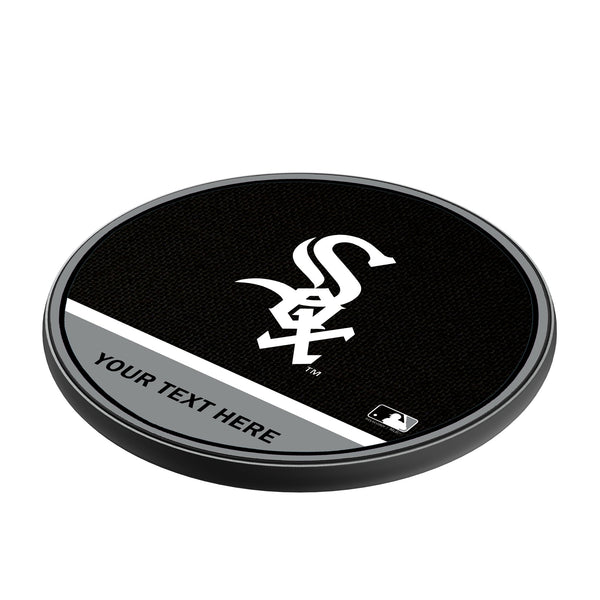 Chicago White Sox Personalized Endzone Solid 15-Watt Wireless Charger Iso.Jpg
