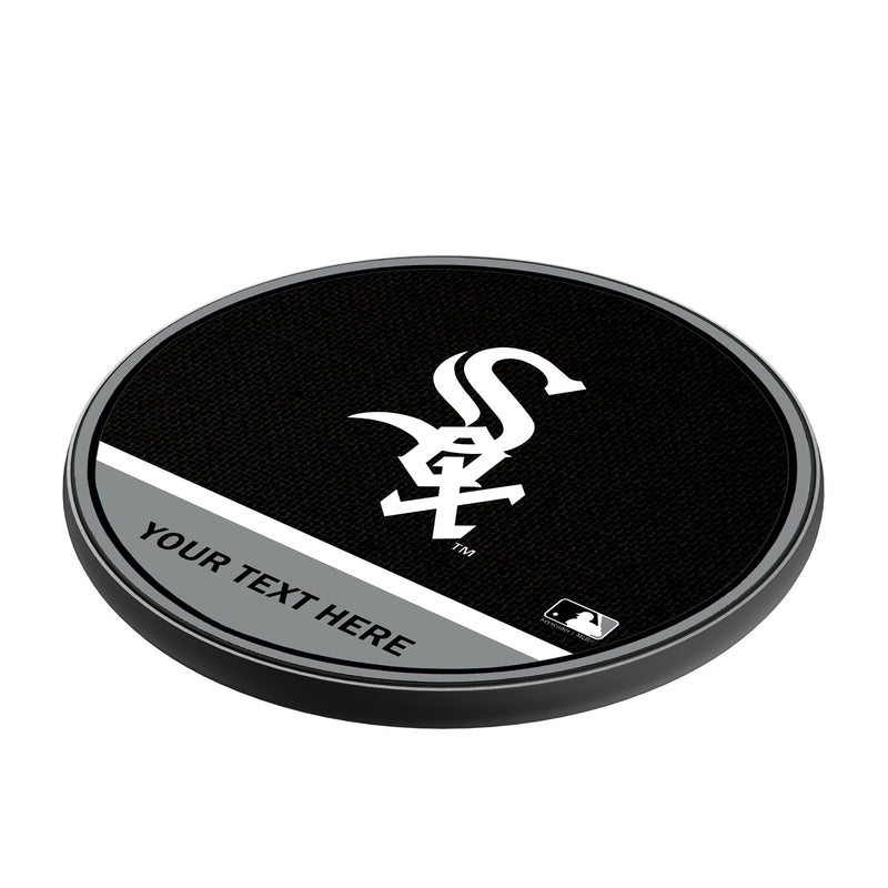Chicago White Sox Personalized Endzone Solid 15-Watt Wireless Charger Iso.Jpg