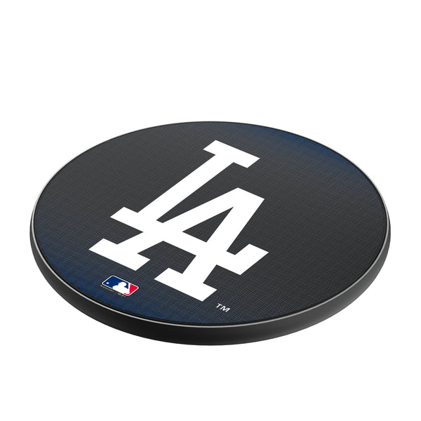 LA Dodgers Linen 15-Watt Wireless Charger Iso.Jpg