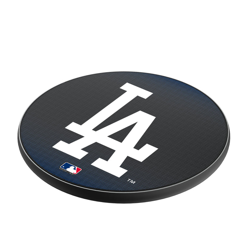 LA Dodgers Linen 15-Watt Wireless Charger Iso.Jpg
