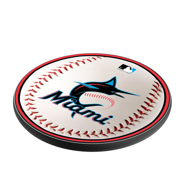 Miami Marlins Baseball 15-Watt Wireless Charger Iso.Jpg