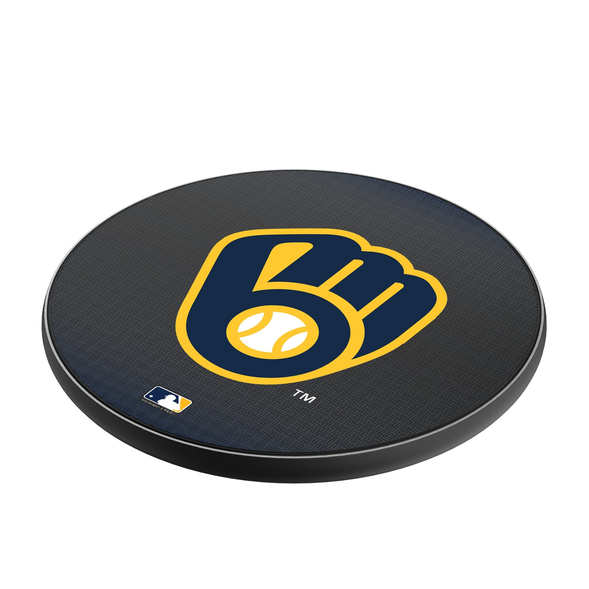 Milwaukee Brewers Linen 15-Watt Wireless Charger Iso.Jpg