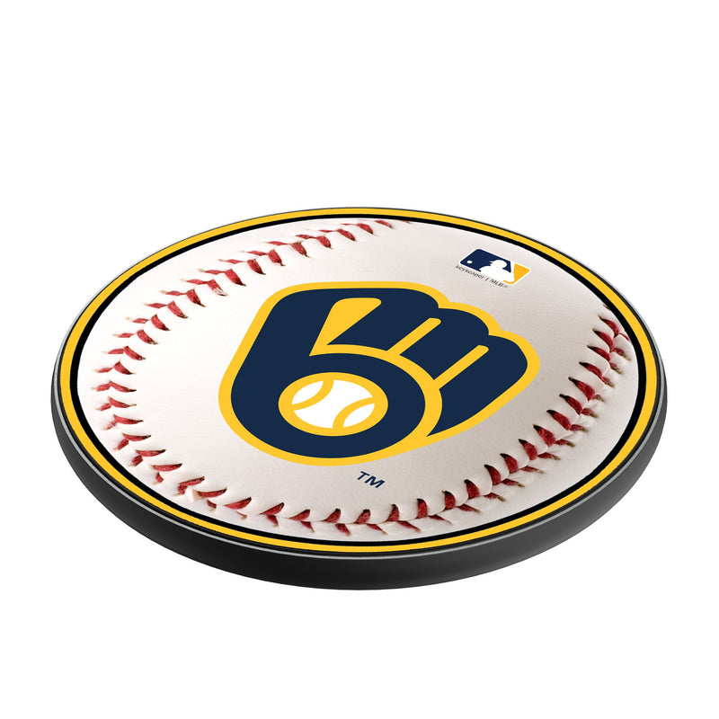 Milwaukee Brewers Baseball 15-Watt Wireless Charger Iso.Jpg