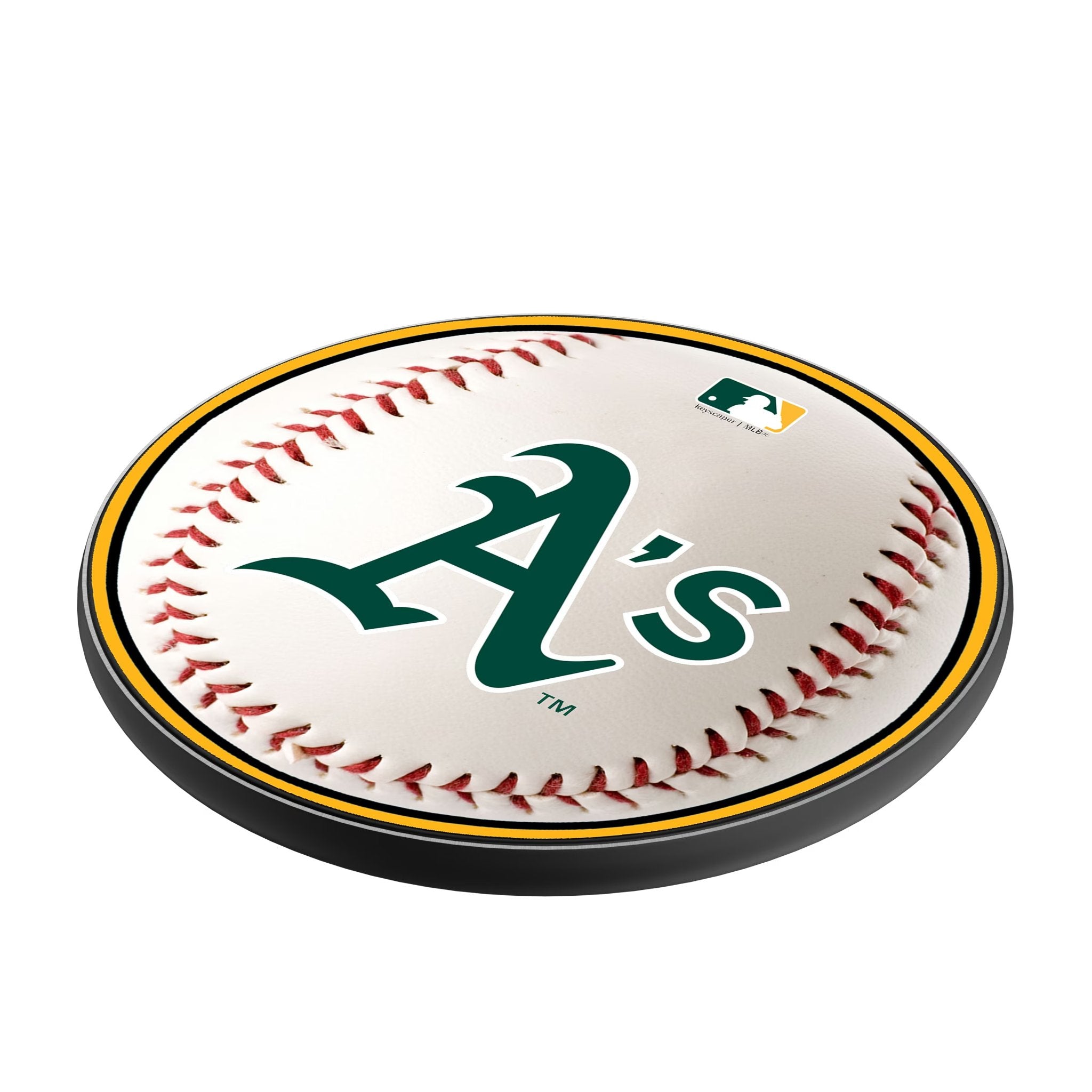 Oakland Athletics Baseball 15-Watt Wireless Charger Iso.Jpg