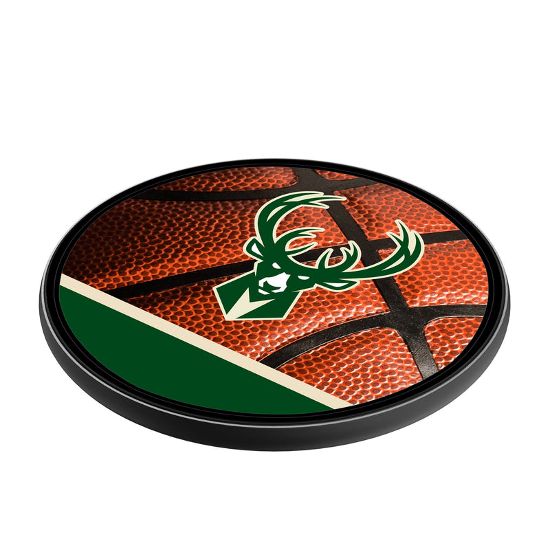 Milwaukee Bucks Basketball 15-Watt Wireless Charger Iso.Jpg