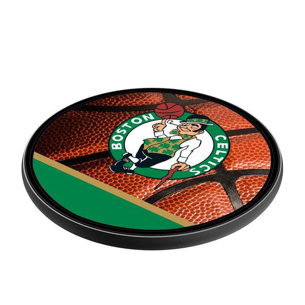 Boston Celtics Basketball 15-Watt Wireless Charger Iso.Jpg