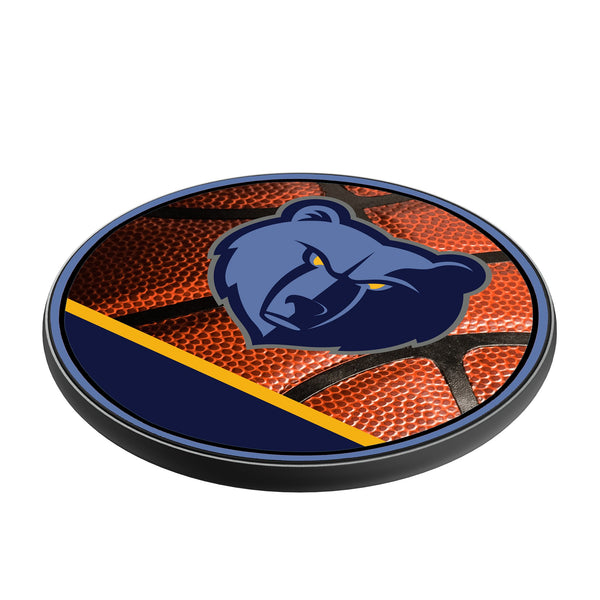 Memphis Grizzlies Basketball 15-Watt Wireless Charger Iso.Jpg