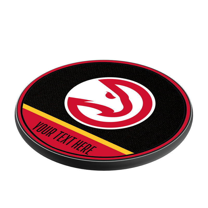 Atlanta Hawks Personalized Endzone Solid 15-Watt Wireless Charger Iso.Jpg
