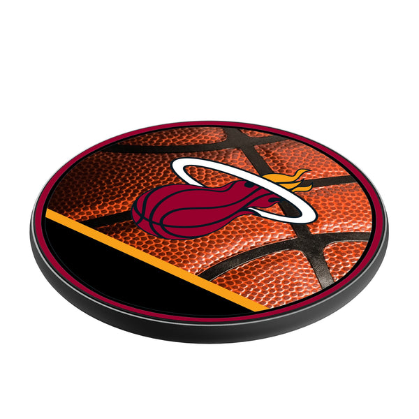 Miami Heat Basketball 15-Watt Wireless Charger Iso.Jpg