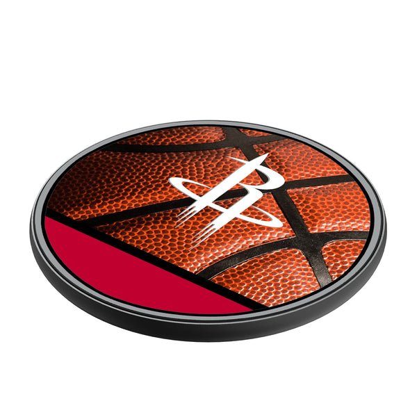 Houston Rockets Basketball 15-Watt Wireless Charger Iso.Jpg