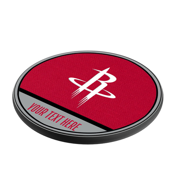Houston Rockets Personalized Endzone Solid 15-Watt Wireless Charger Iso.Jpg