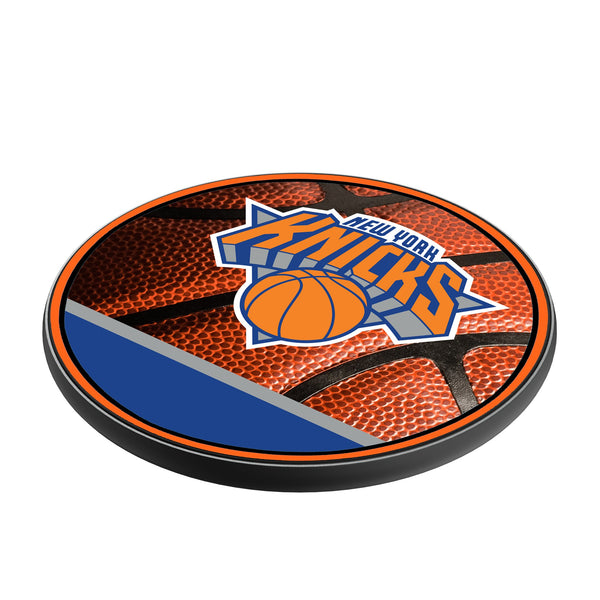 New York Knicks Basketball 15-Watt Wireless Charger Iso.Jpg