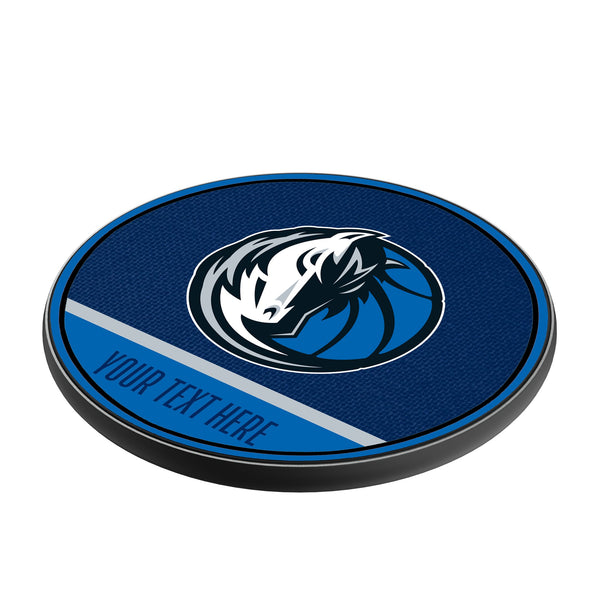 Dallas Mavericks Personalized Endzone Solid 15-Watt Wireless Charger Iso.Jpg