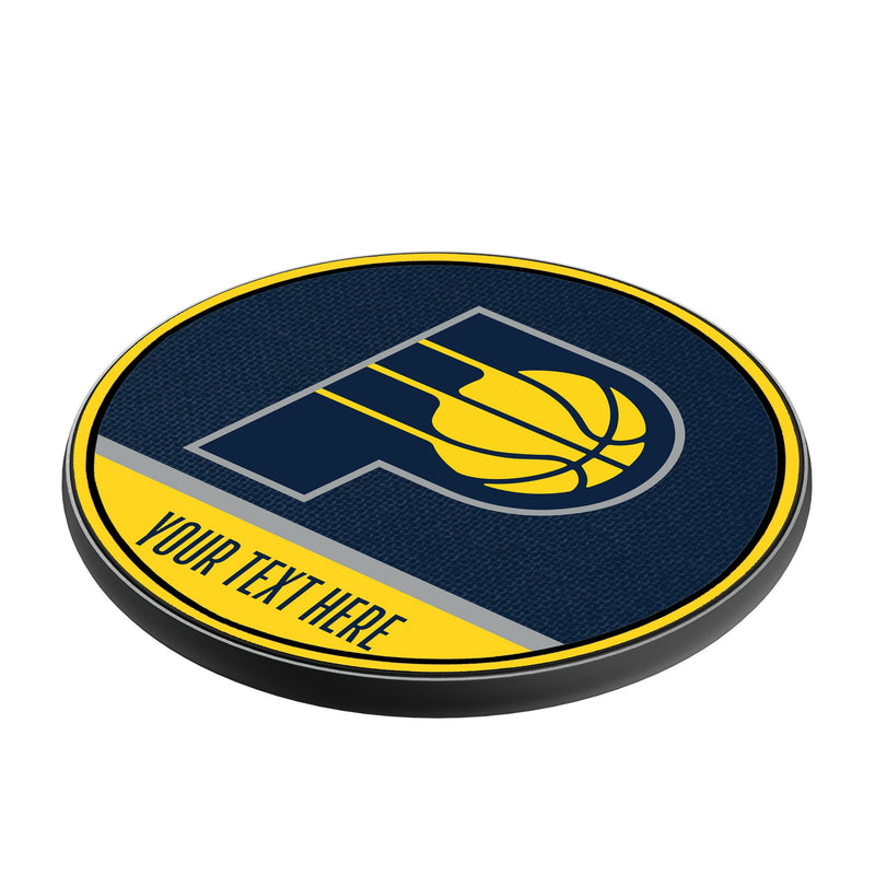Indiana Pacers Personalized Endzone Solid 15-Watt Wireless Charger Iso.Jpg