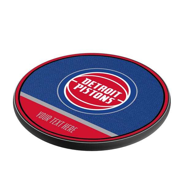 Detroit Pistons Personalized Endzone Solid 15-Watt Wireless Charger Iso.Jpg