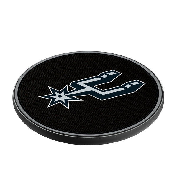 San Antonio Spurs Solid 15-Watt Wireless Charger Iso.Jpg