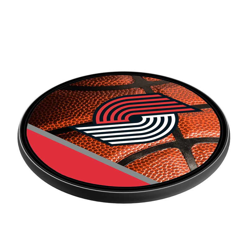 Portland Trail Blazers Basketball 15-Watt Wireless Charger Iso.Jpg