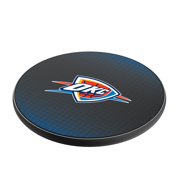 Oklahoma City Thunder Linen 15-Watt Wireless Charger Iso.Jpg